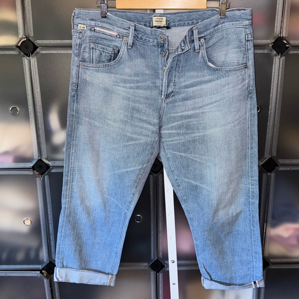 Citizens of Humanity Emerson Crop Slim Boyfriend Selvedge Jeans Women's 31